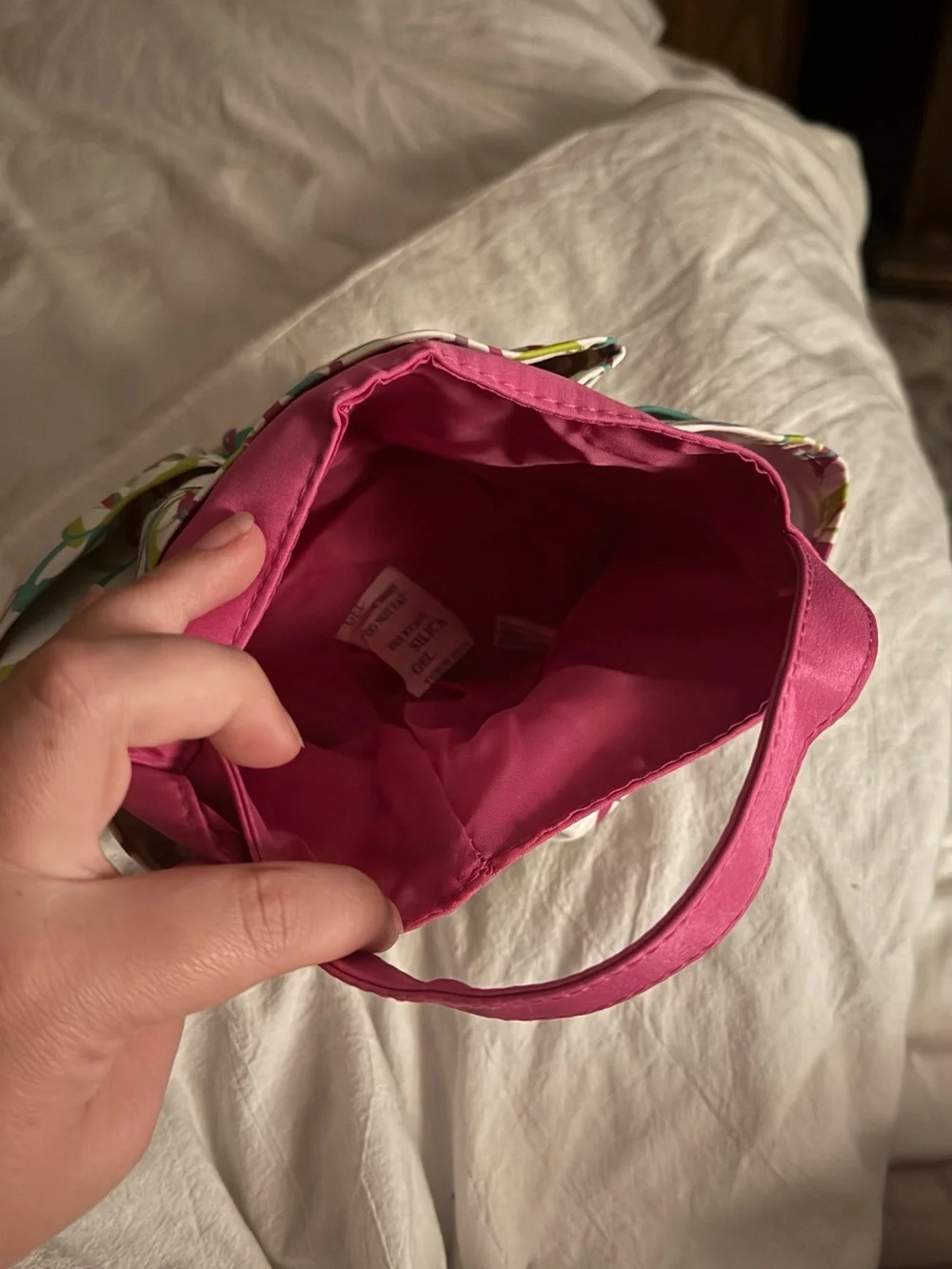 Avon Pink Multicolor Baby Tote with Swirl Print